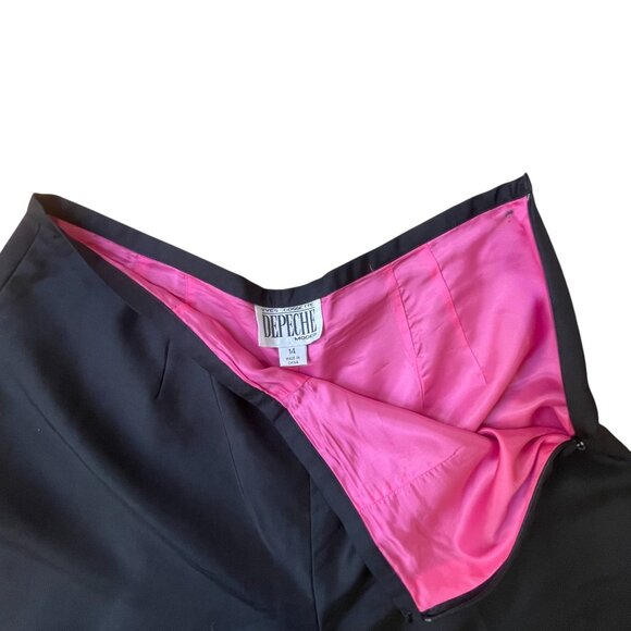 Vintage Depeche Mode Black Embroidered Satin Pants – Floral Fan & Dragonfly Stat - Picture 2 of 10